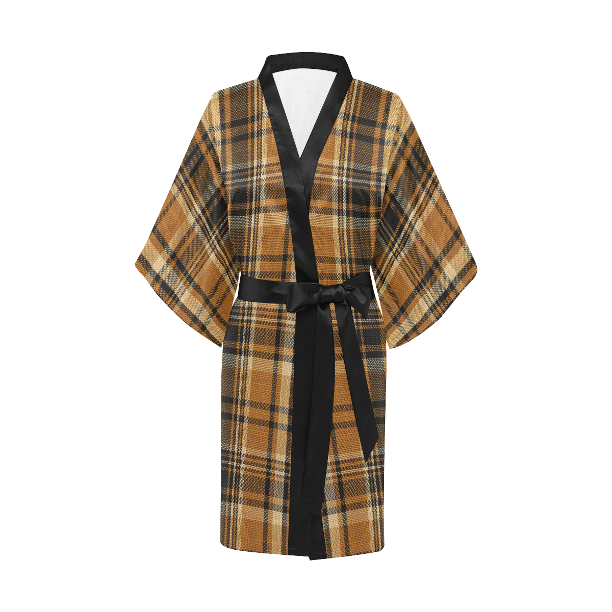 TARTAN DESIGN Kimono Robe