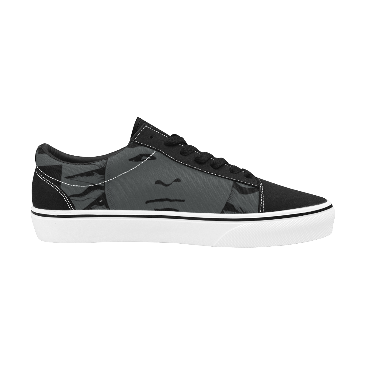 GOD Surface 1 Black & Dark Grey Men's Low Top Skateboarding Shoes (Model E001-2)