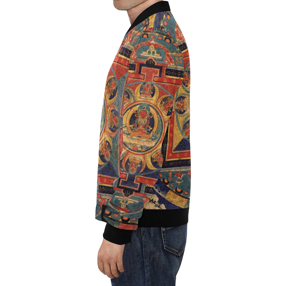 Protection, by Ivan Venerucci Italian Style All Over Print Bomber Jacket for Men (Model H19)