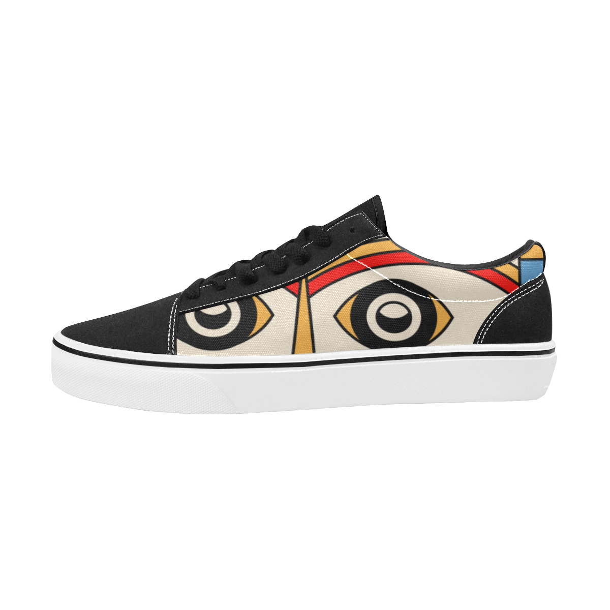 Aztec Religion Tribal Women's Low Top Skateboarding Shoes/Large (Model E001-2)