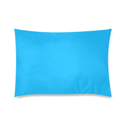 Neon Sky Blue Custom Zippered Pillow Case 20"x30"(Twin Sides)