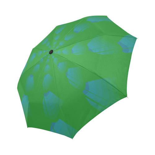 Blue on green grass Auto-Foldable Umbrella (Model U04)