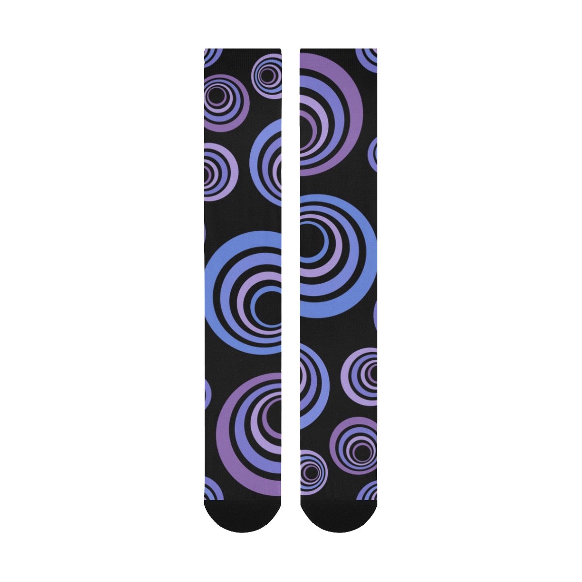 Retro Psychedelic Ultraviolet Pattern Over-The-Calf Socks