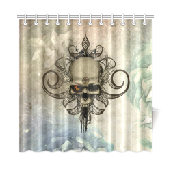 Creepy skull, vintage background Shower Curtain 72"x72"