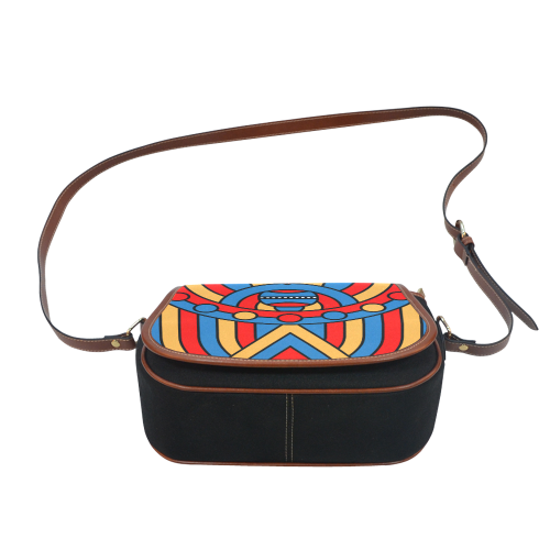 Aztec Maasai Lion Tribal Saddle Bag/Small (Model 1649)(Flap Customization)