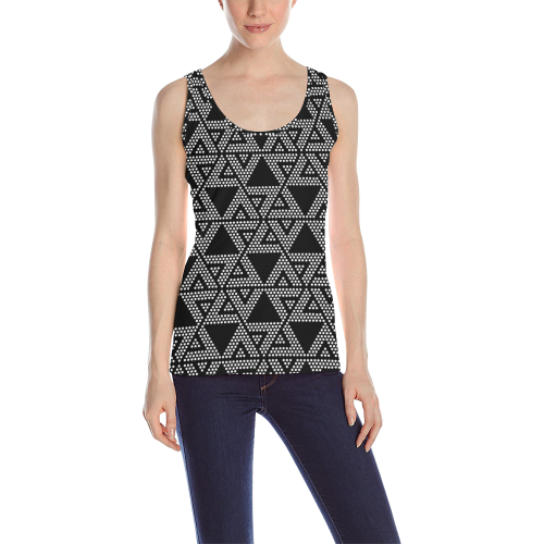 Polka Dots Party All Over Print Tank Top for Women (Model T43)