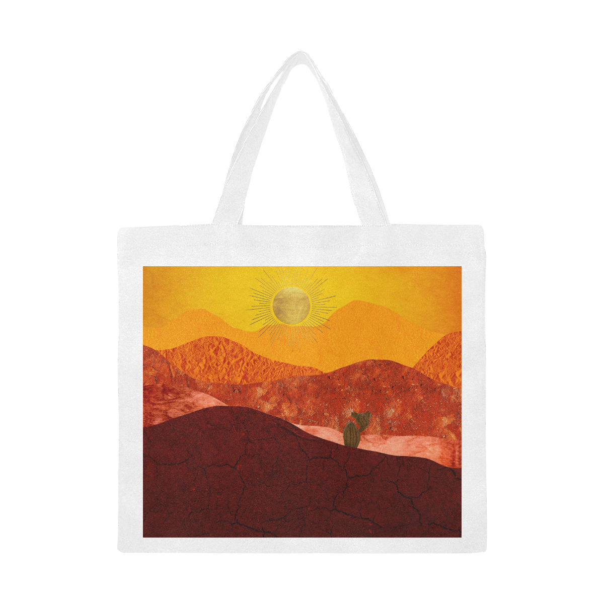 In The Desert Canvas Tote Bag/Large (Model 1702)