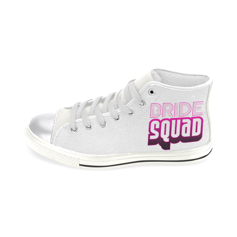 Bride Squad Women's Classic High Top Canvas Shoes (Model 017)