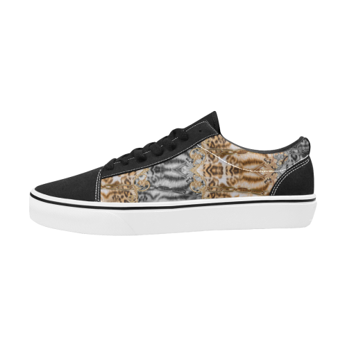 Luxury Abstract Design Women's Low Top Skateboarding Shoes/Large (Model E001-2)