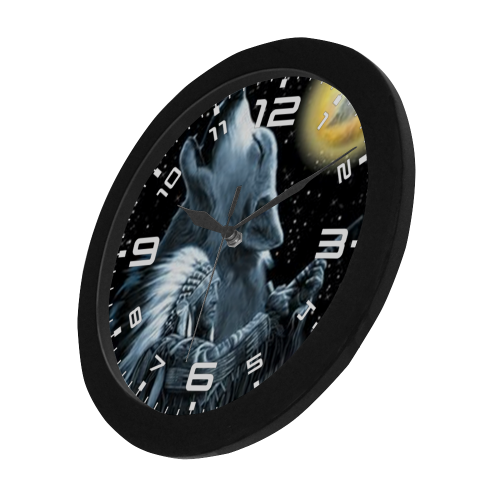 Embrace The Wolf Spirit Circular Plastic Wall clock