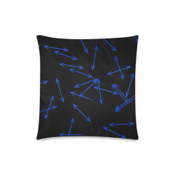Arrows Every Direction Blue Custom Zippered Pillow Case 18"x18"(Twin Sides)