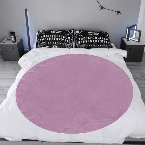 color mauve Circular Ultra-Soft Micro Fleece Blanket 60"