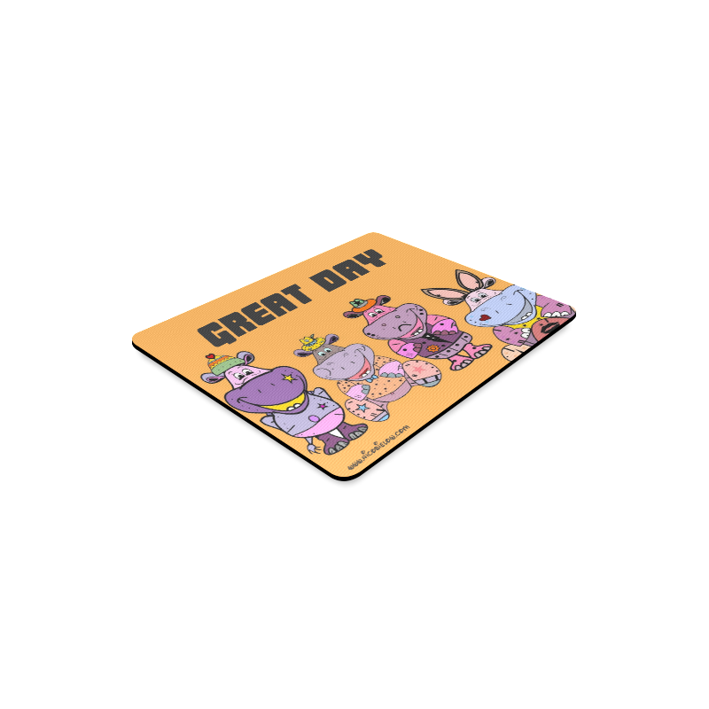 All Hippo by Nico Bielow Rectangle Mousepad