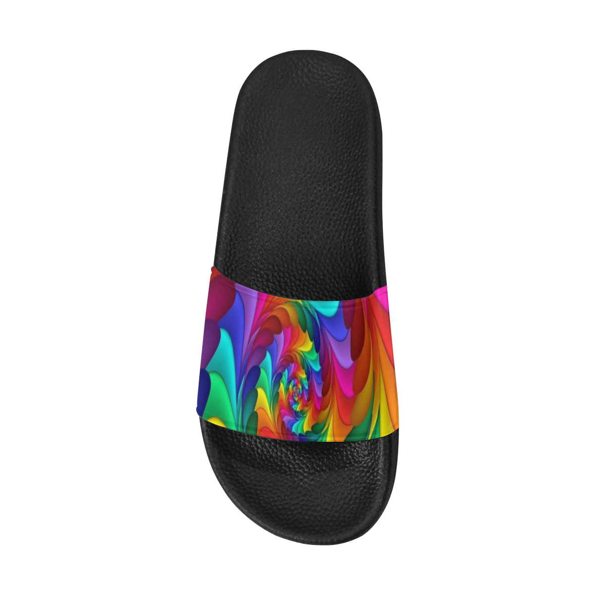 RAINBOW CANDY SWIRL Women's Slide Sandals (Model 057)