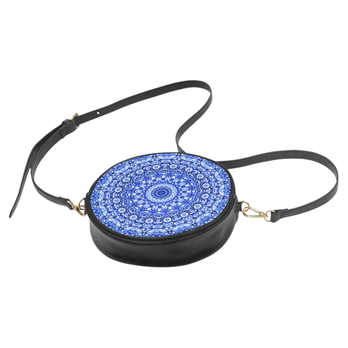 Blue Mandala Mehndi Style G403 Round Sling Bag (Model 1647)