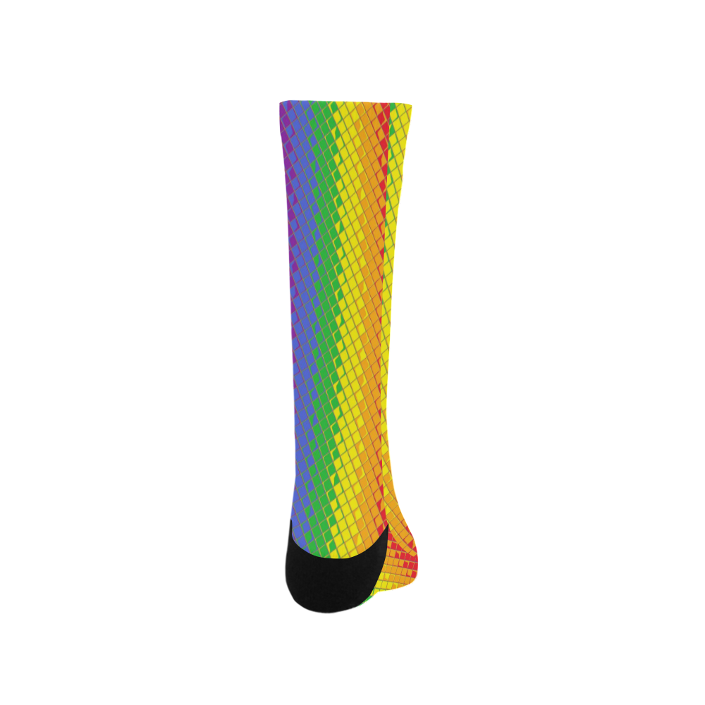 Rainbow Pattern by K.Merske Men's Custom Socks