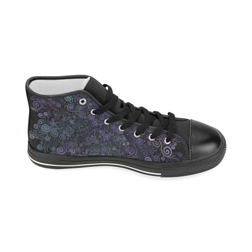 3d Psychedelic Ultra Violet Powder Pastel Women's Classic High Top Canvas Shoes (Model 017)