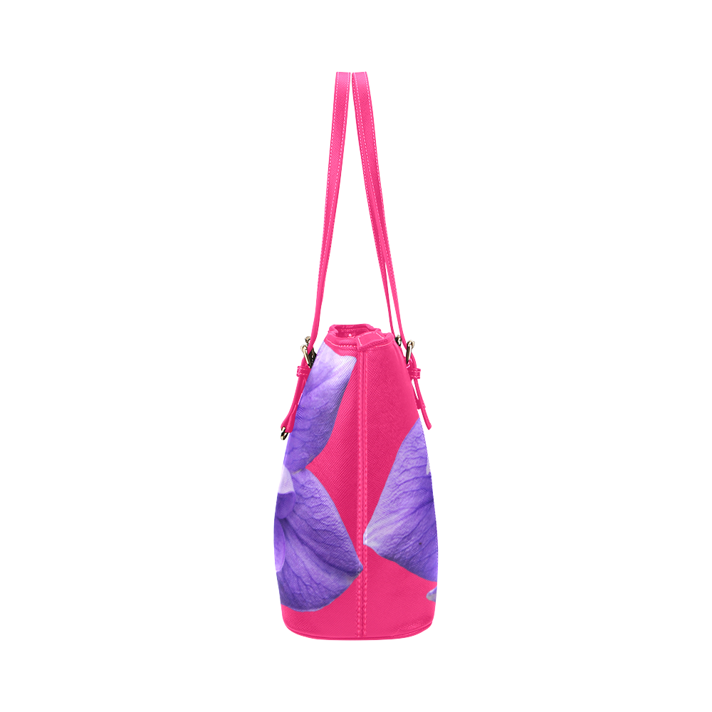Balloon Flower Leather Tote Bag/Small (Model 1651)