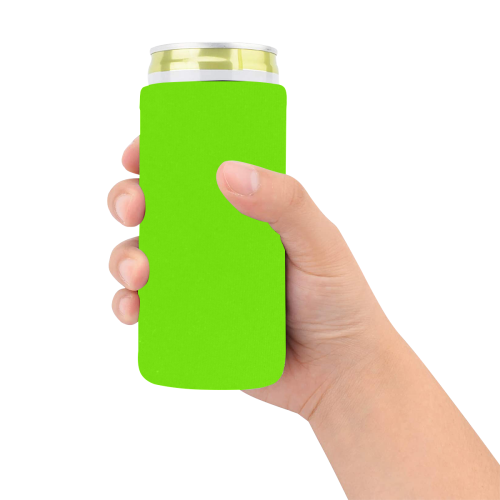 color chartreuse Neoprene Can Cooler 5" x 2.3" dia.