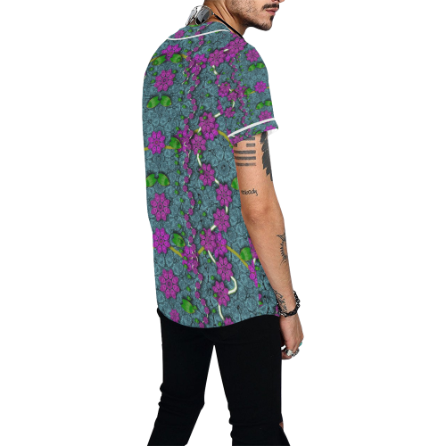the most beautiful flower forest on earth All Over Print Baseball Jersey for Men (Model T50)