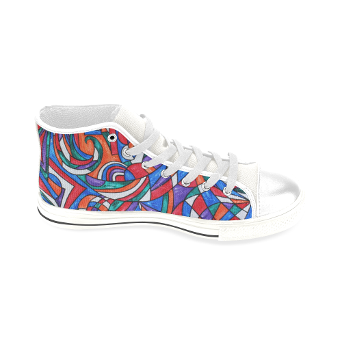 Good Vibes Men’s Classic High Top Canvas Shoes (Model 017)