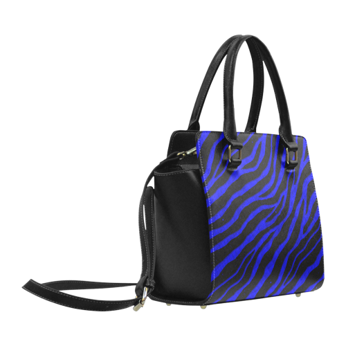 Ripped SpaceTime Stripes - Blue Classic Shoulder Handbag (Model 1653)