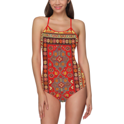 Azerbaijan Pattern 5 Strap Swimsuit ( Model S05)