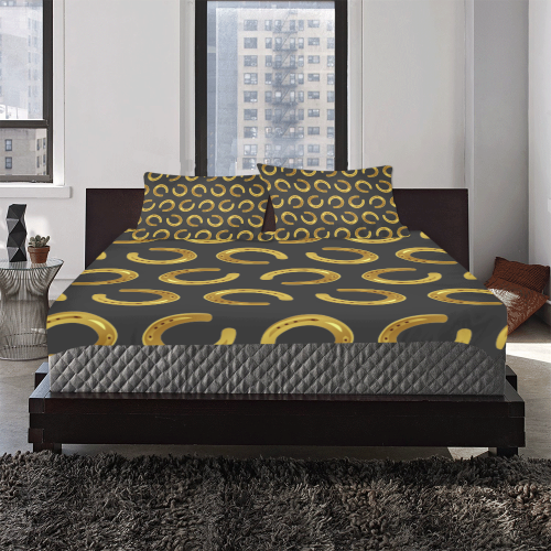 Golden horseshoe 3-Piece Bedding Set