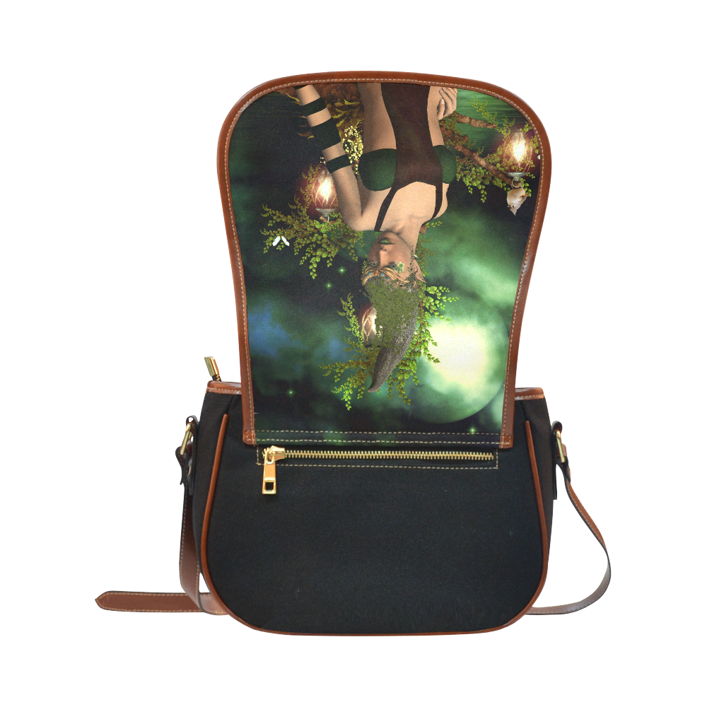Beautiful fairy in the night Saddle Bag/Small (Model 1649)(Flap Customization)