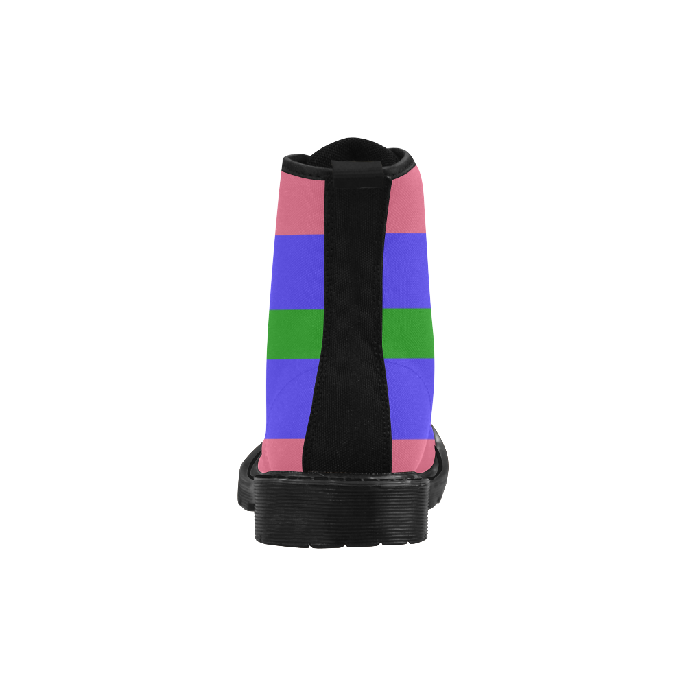 Trigender Flag Martin Boots for Women (Black) (Model 1203H)