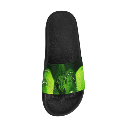 GREEN SNAKE Women's Slide Sandals (Model 057)