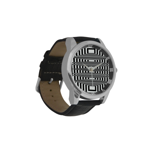 Can't make up my mind Men's Leather Strap Large Dial Watch(Model 213)