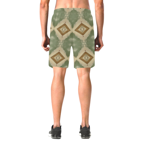 Geometric Camo Men's All Over Print Elastic Beach Shorts (Model L20)