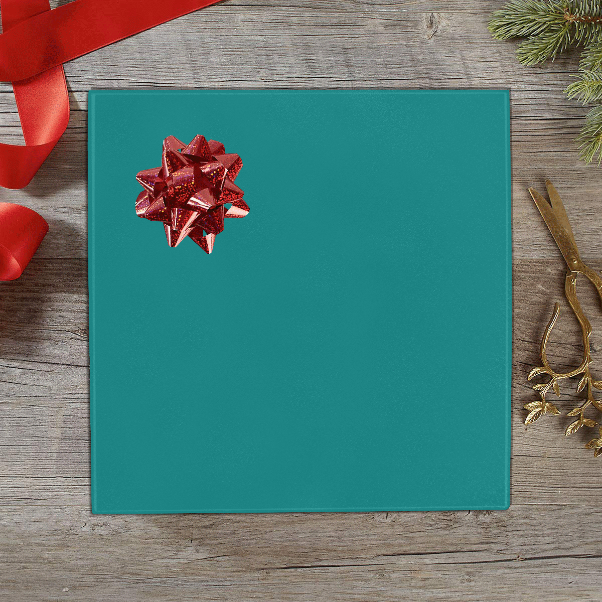 color teal Gift Wrapping Paper 58"x 23" (1 Roll)