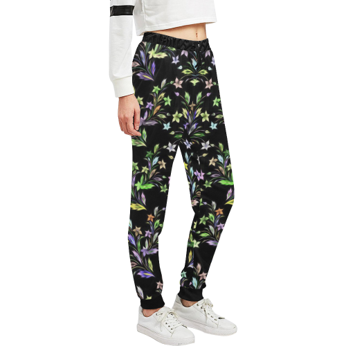 Vivid floral pattern 4182C by FeelGood Unisex All Over Print Sweatpants (Model L11)