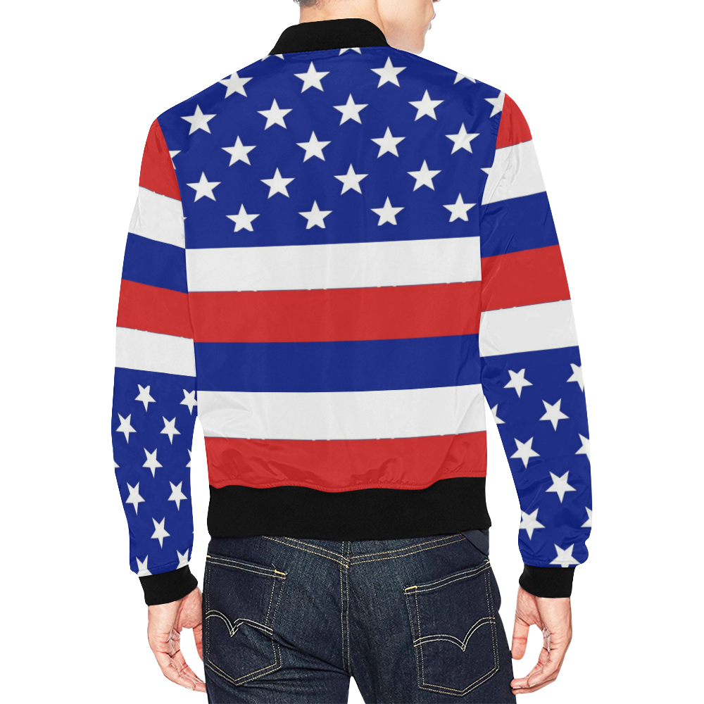 flag design  jacket for men All Over Print Bomber Jacket for Men (Model H19)