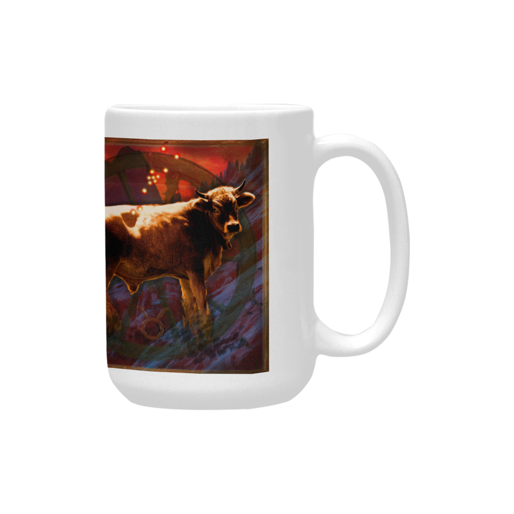 Taurus the Bull by The Lowest of Low Custom Ceramic Mug (15OZ)