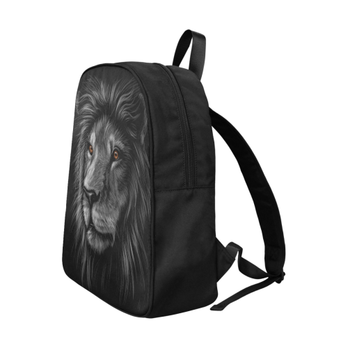 Lion Fabric School Backpack (Model 1682) (Large)