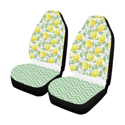 Lemons With Chevron Car Seat Covers (Set of 2)