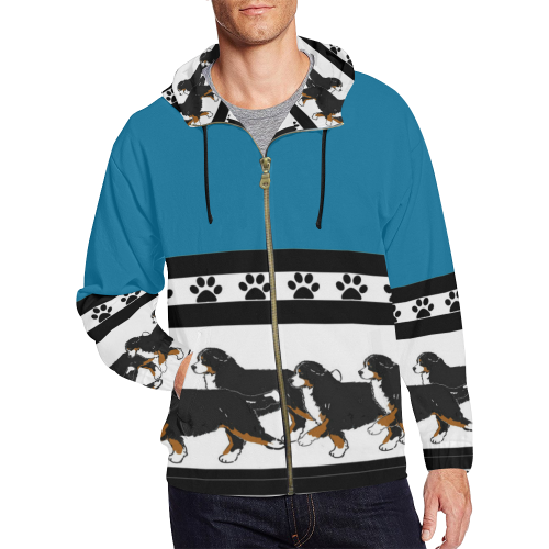 best berner  zip hoodie All Over Print Full Zip Hoodie for Men (Model H14)