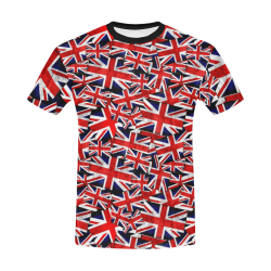 Union Jack British UK Flag All Over Print T-Shirt for Men/Large Size (USA Size) Model T40)