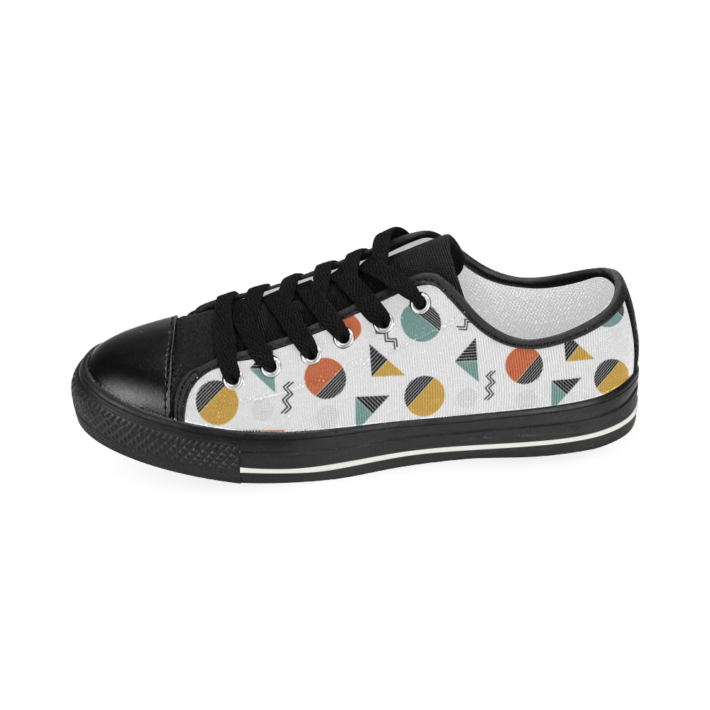 Geo Cutting Shapes Women's Classic Canvas Shoes (Model 018)