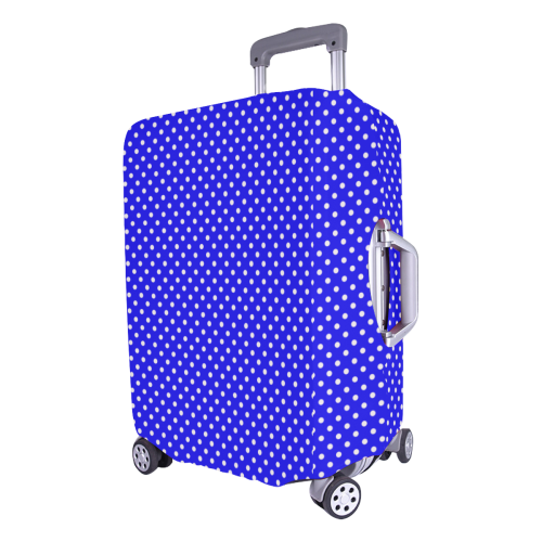 Blue polka dots Luggage Cover/Large 26"-28"