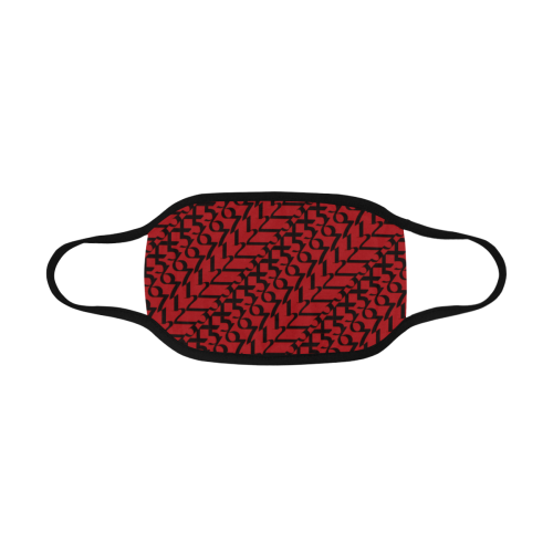NUMBERS Collection 1234567 Black/Red Mouth Mask