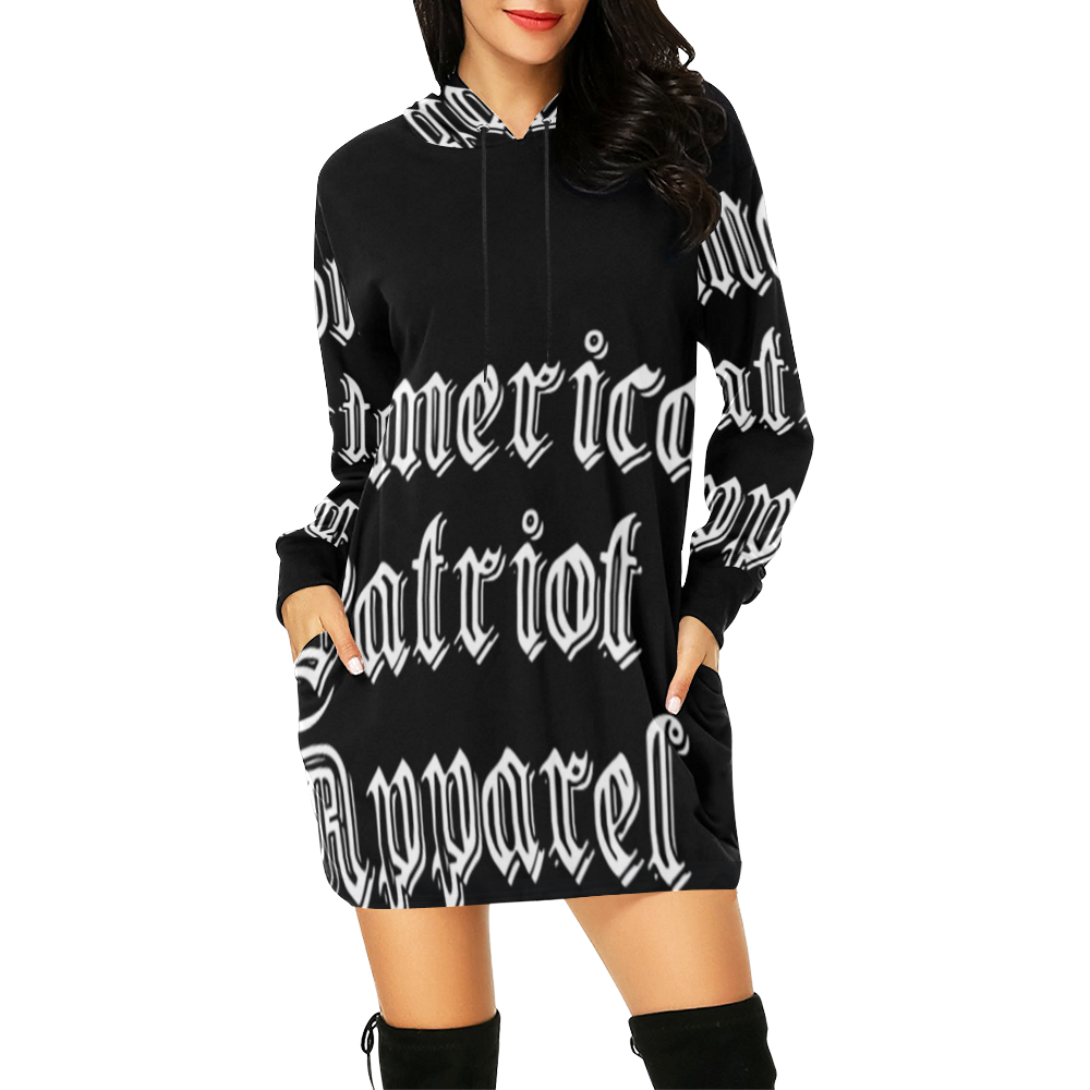Americas Patriot Apparel Hoodie Dress1 All Over Print Hoodie Mini Dress (Model H27)