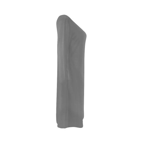 color dim grey Bateau A-Line Skirt (D21)