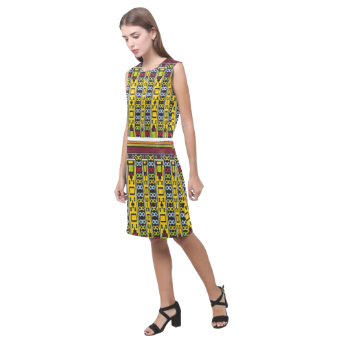 Shapes rows Eos Women's Sleeveless Dress (Model D01)