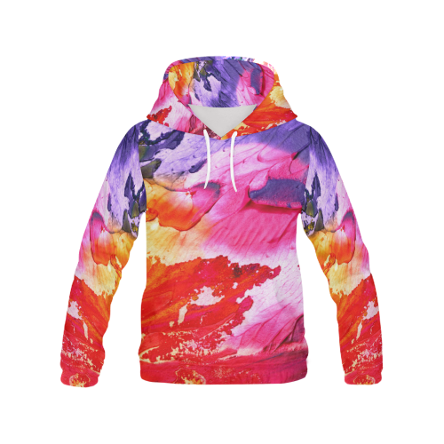 Red purple paint All Over Print Hoodie for Women (USA Size) (Model H13)