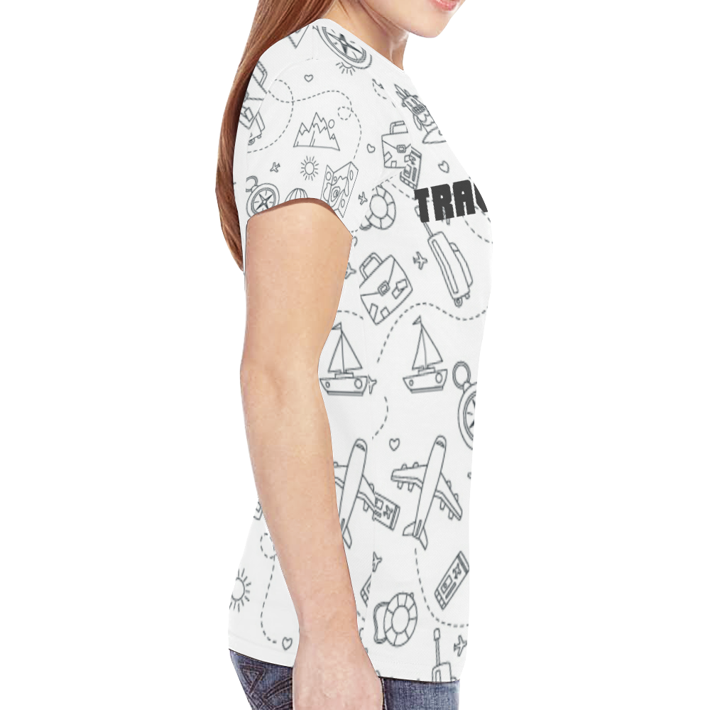 Traveltime New All Over Print T-shirt for Women (Model T45)