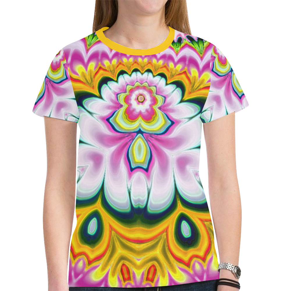 Floral sumer tee New All Over Print T-shirt for Women (Model T45)